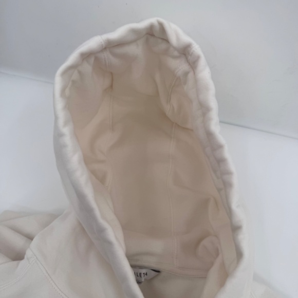 Athleta Hoodie Women Large Ivory Retroplush Cocoon Sleeveless Comfy Oversized - Picture 6 of 12